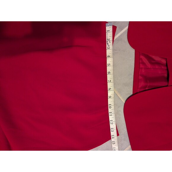 KASPER 3PC deep Red polyester Lined skirt suit women's Size 6P - Picture 10 of 16